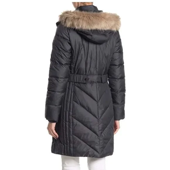NWT Larry Levine Hooded Puffer Jacket